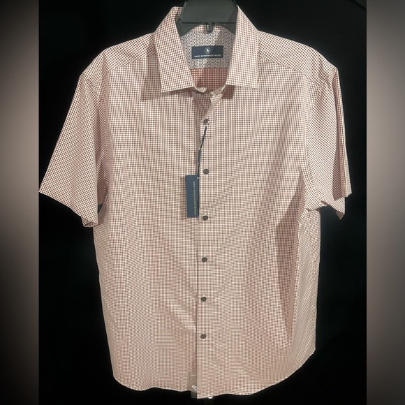 🔵 Hart Schaffner Marx mens large short sleeve button down shirt - Picture 1 of 5